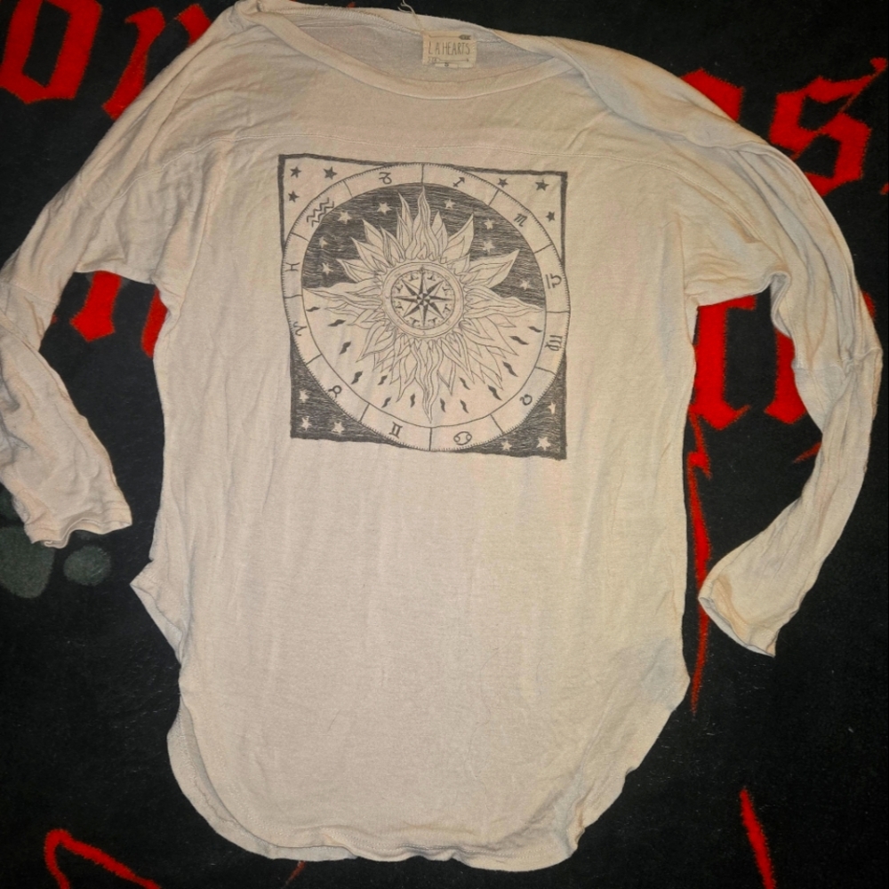 La hearts Zodiac 3 quarter length shirt
